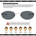 thumbnail image 4 of Gafas de Sol Retro Ovaladas SUNBSR con Montura Metálica Dorada UV400 para Mujer/Hombre, 4 of 9