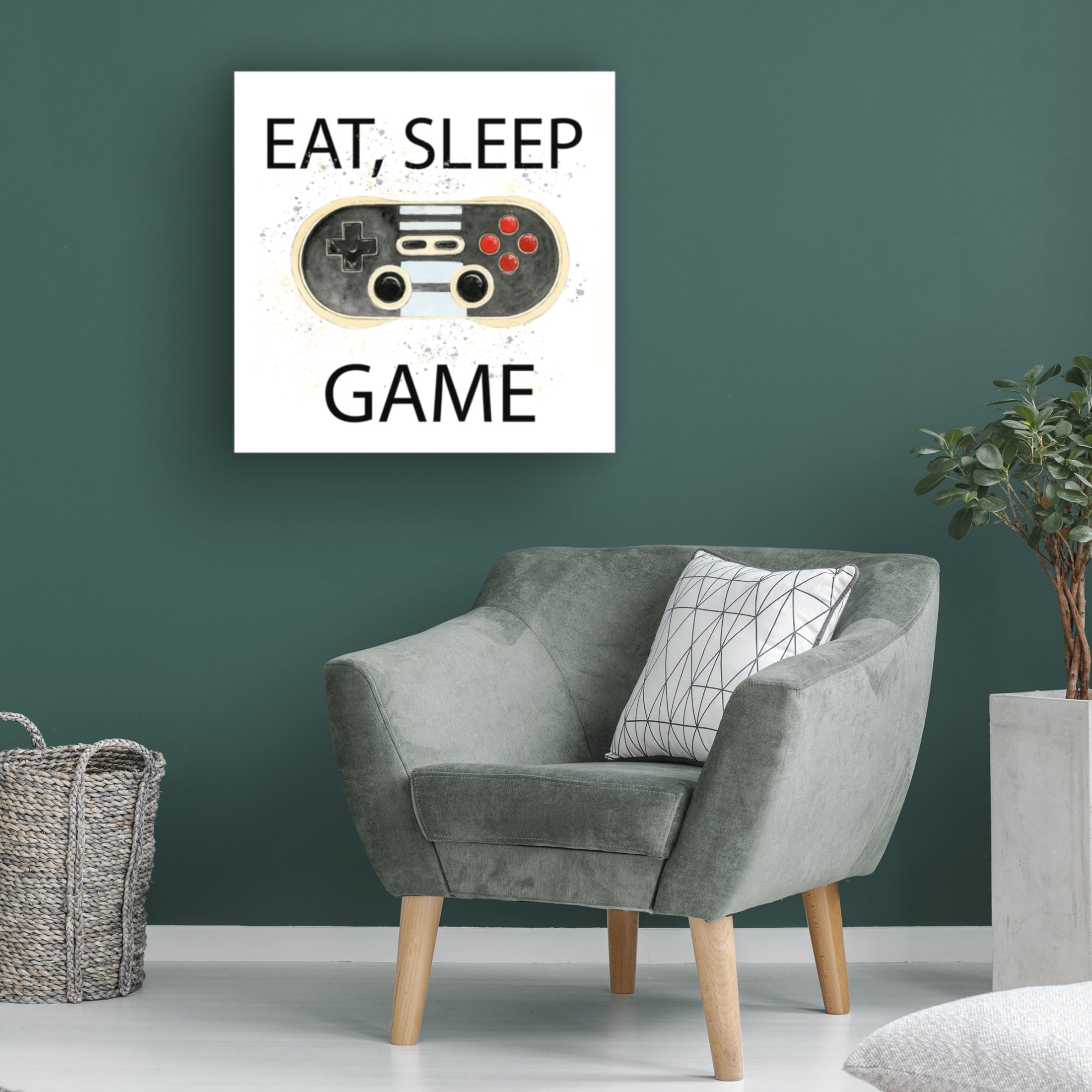 Canvas Wall Art - Annie Warren 'Game Day I' Wall Art for Living Room, Bedroom, or Office Décor by Trademark Fine Art - 18 x 18 Inches