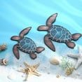 thumbnail image 4 of 2Pcs Sea Turtle Wooden Wall Decor Wall Art Farmhouse Ocean Beach Theme Hanging Decoration Vintage Turtle Coastal Decor for Home Lake House Bathroom Decor Indoor Outdoor, 4 of 9
