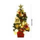 thumbnail image 3 of Mini árbol de Navidad de 50 cm, LED, funciona con pilas, decoración navideña de mesa con luces y adornos | Luces de frutas recargables | Pequeño árbol navideño de PVC para habitación de niños,, 3 of 6