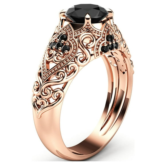 Vintage Black Diamond Ring