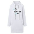 thumbnail image 4 of Miluxas Women's Hoodies Long Sleeve Pullover Letter Printed Drawstring Sweatshirt Hoodies with Pocket White L(L), 4 of 4