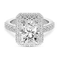 thumbnail image 3 of IGI Certified 4 Carat Radiant Shape Lab Grown Diamond Engagement Ring | 14K White Gold | Luxoré Vintage Allure Diamond Ring | FG-VS1-VS2 Quality Friendly Diamonds, 3 of 6