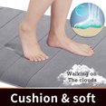 thumbnail image 2 of Alfombra De Baño De Espuma Viscoelástica, 40 X 60 Cm, Cómoda, Suave, Súper Absorción De Agua, Lavable A Máquina, Antideslizante, Gruesa, Más Fácil De Secar para Baño Fl, 2 of 5