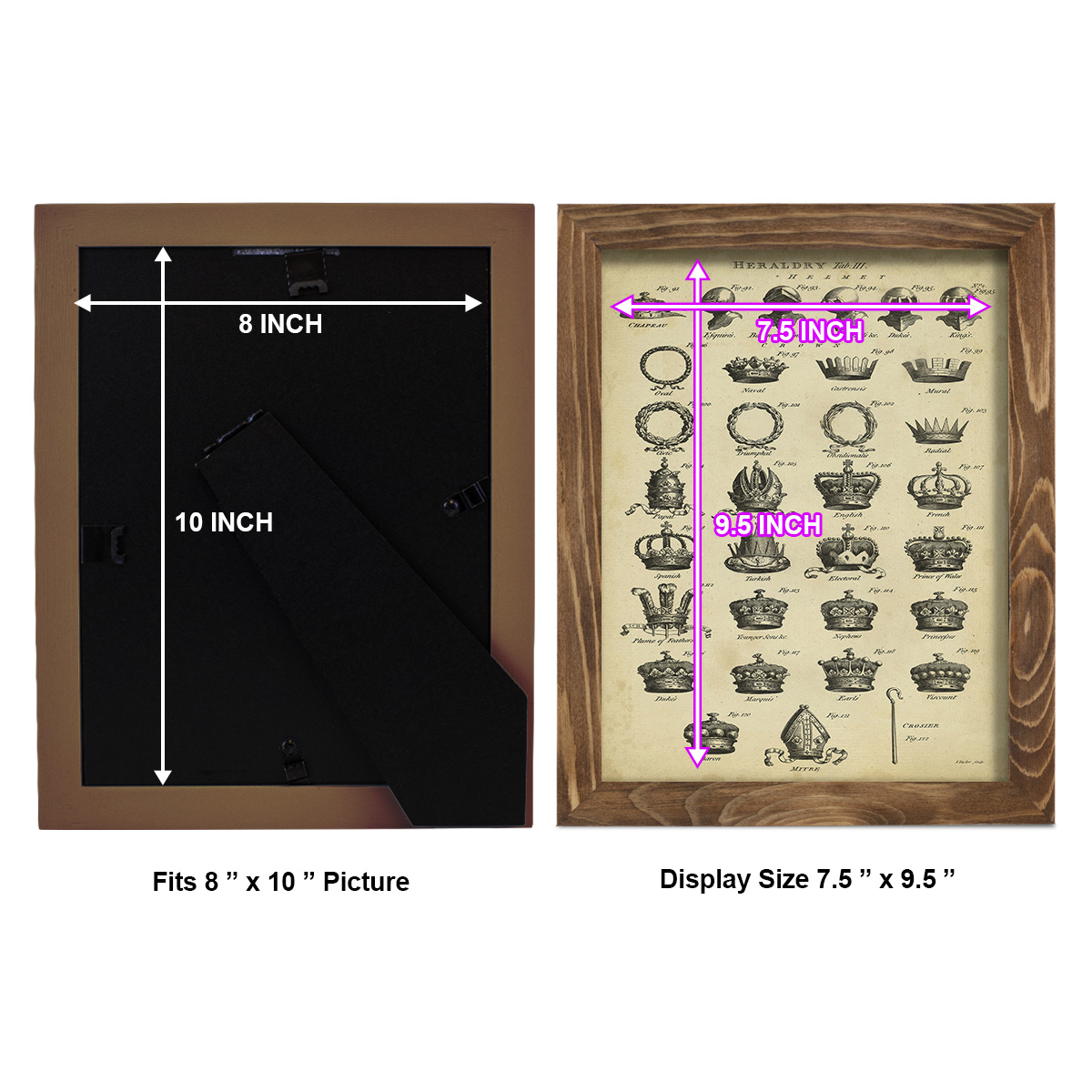 Deckled Encyclopediae IV (AS) -Framed Print w/glass-Walnut