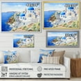 thumbnail image 4 of Designart "Greek Isles Village Blue and White Beauty III" Landscapes Framed Wall Art - Country Blue Greece Entryway Framed Wall Art, 4 of 6