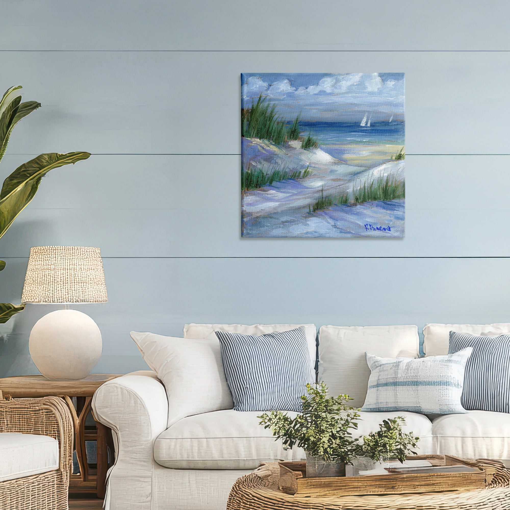 Stupell Industries Crooked Island Dunes & Sailboats Canvas Wall Art, design by Paul Brent