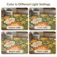 thumbnail image 7 of ODIKA 6'x9' Green Vibrant Garden Floral Symphony Washable Area Rug Vintage Inspired Blossom and Leaf Patterns for Dining Room, Under Table, Office Décor, Non-Slip Chair-Friendly, 7 of 7