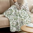 thumbnail image 2 of Fleece Blanket Pastoral Retro Elegant Rose Flowers Blankets, Soft Cozy Warm Flannel Throw Blanket, Green Floral Leaves Blanket for Bed Couch Sofa,40x50In, 2 of 9