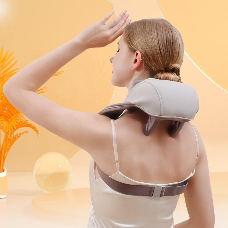 Shiatsu Neck and Back Massager Wireless Electric Deep Tissue 5D Kneading Massage Pillow Shoulder Leg