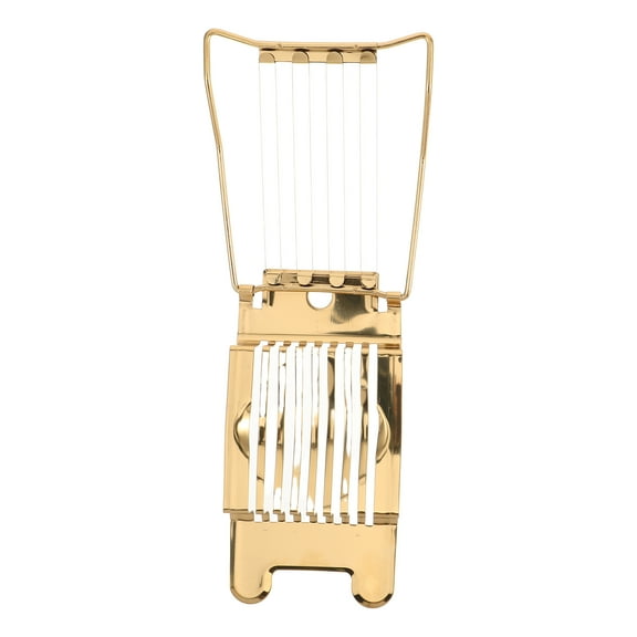 WHAMVOX 1Set Golden Compact Stainless Steel Egg Slicer for Kitchen Gadget Food Preparation Slicing Fruit Dicing