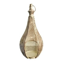 QSTDGVPW Decorative Candle Holder Hanging Candle Lantern for Party Dining Room Mantel White