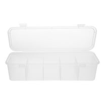 LEORX Compact Tea Bag Storage Box Transparent PP for Tea and Sugar