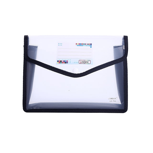 2026 Office Organizer Expanding File Folder, A4 Size Button Closure Document Wallet with 8 Pockets, Thick PP Plastic for Heavy Duty Storage, Translucent Design for Easy Viewing - Black
