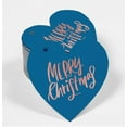 thumbnail image 2 of Inkdotpot 100 Pack Merry Christmas Favor Paper Tag Craft Real Rose Gold Foil Hang Tag, 2 of 6