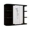thumbnail image 2 of Tuhome Black Modern- Material -Engineered Wood Milan Medicine Cabinet, 2 of 8