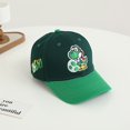 thumbnail image 1 of Gorra de béisbol con costuras de colores contrastantes y patrón de dibujos animados periféricos de animación de Mario Kinopio, estilo versátil para primavera y verano, 1 of 5