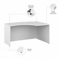 thumbnail image 3 of Pemberly Row 60W x 43D Right Hand L-Bow Desk Shell in White-Engineered Wood, 3 of 6