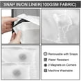 thumbnail image 4 of AllWays Plaza No Hook Shower Curtain with Snap in Liner Set Less Time Black Waffle Shower Curtain for Bathroom 75" L x 78" W, 4 of 14
