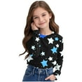 thumbnail image 6 of CLOISE Black Long Sleeve Kids Shirts Boys Girls Toddler Crew Neck Tops Print Casual Fashion Fall Winter Clothes 3-14T, 6 of 8