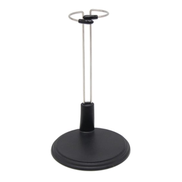 Soporte de exhibición de oso de muñeca tipo anillo de metal de PVC desmontable 15cm negro