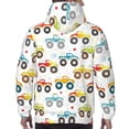 thumbnail image 5 of Hoodies for Men - Cartoon Monster Trucks Long Sleeve Comfrt Men'S Fashion Hoodies & Sweatshirts, Sweatshirts for Men Hoodies Pullover Clothing Clothes with Pouch, 5 of 7