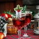thumbnail image 5 of Decoraciones navideñas, adornos navideños, regalos navideños, tarjeta de decoración de copa de vino tinto de Navidad, gorro de Papá Noel, tarjeta de fiesta, decoración de copa de vino, centro comercia, 5 of 5