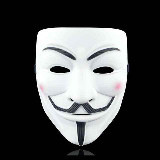 Disfraz para fiestas de V de Vendetta, mácara del hacker anonymous, Guy Fawkes, Halloween, Navidad, máscara de la película para adultos y niños.