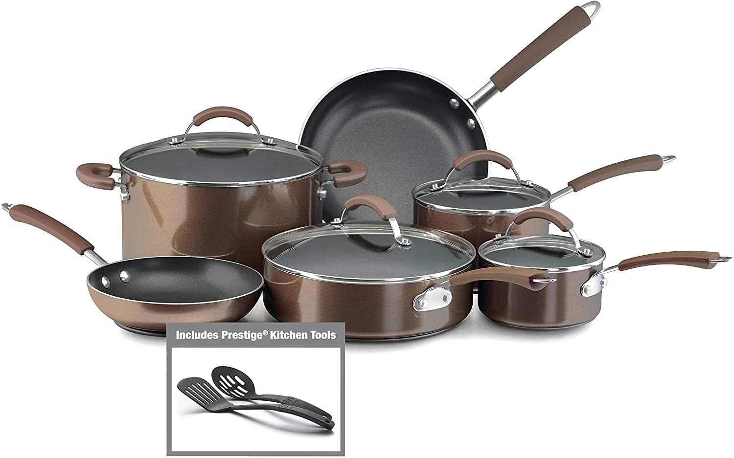 Farberware 10570 Millennium Nonstick Cookware Pots and Pans Set, 12