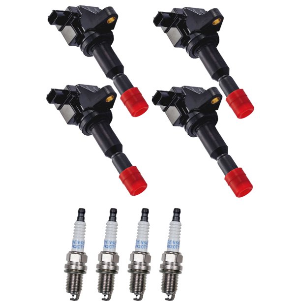 Set of 4 ISA Ignition Coils & 4 Spark Plugs for 20092010 Honda Fit 1