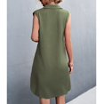 thumbnail image 3 of Vestido de tirantes con escote en V, vestido de verano sin mangas con escote en V, vestido de verano con escote en V dividido, vestido sin mangas resistente y robusto, 3 of 5