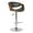 Gray, variant on Armen Living Indoor Butterfly Adjustable Height Swivel Gray Faux Leather and Walnut Wood Bar Stool with Chrome Base