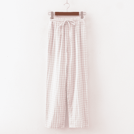 

Xerarch Spring And Summer Women s Pajamas Spring And Summer Women s Pajamas Cotton Thin Home Pants Large Loose Plaid Pants Home Clothes