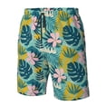 thumbnail image 5 of Naloa Tropical Floral Men's Beach Shorts, Surfing shorts, Swim trunks, Quick Dry Swim Trunks for Surfing Beach Fun - Large, 5 of 9
