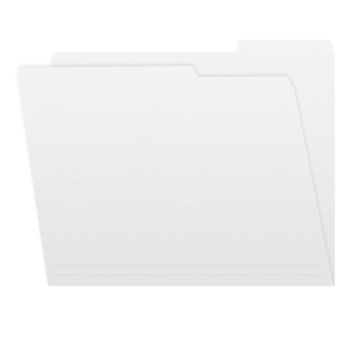 White Color File Folders, 1/3 Cut Top Tab, Letter Size, Perfect for Organizing Documents in File Drawers, Box of 100