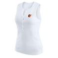 thumbnail image 2 of Women's WEAR by Erin Andrews White Baltimore Orioles Rib-Knit Henley Tank Top, 2 of 5