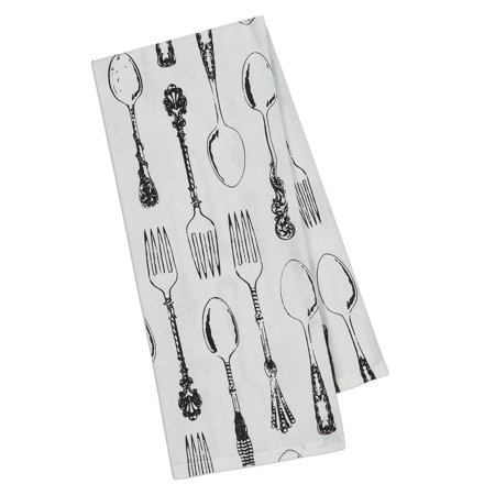 Vintage Flatware Printed Dishtowel - 6 Pieces