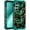 Green Butterfly, variant on CASEFIV For Samsung Galaxy S25 FE Case,Glow in the dark Heavy Duty Shockproof Hard PC Soft Silicone Drop Protective Women Girls Case for Galaxy S25 FE (2025),Black Flower