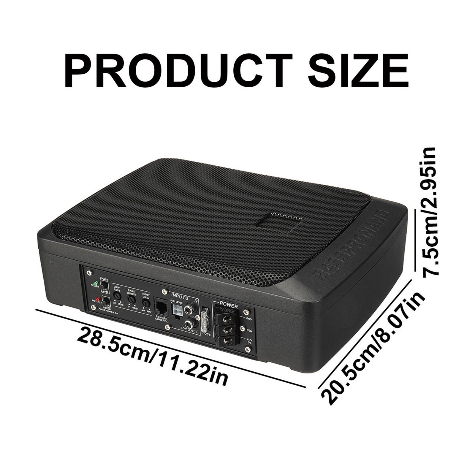 Car Subwoofer Amplifiers Class D HIFI Slim Under-Seat Bass Powered Car Speaker Subwoofer Power Processo