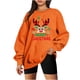 thumbnail image 2 of Pntutb Mujer Moda Suelta Manga Larga Cuello Redondo Blusa Navidad Impresión Camiseta tops Pntutb Pntutb-5896, 2 of 5
