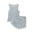 thumbnail image 4 of Ensemble de Vêtements Tendance pour Bébés Filles et Garçons, Débardeur Sans Manches à Col Rond et Short, 4 of 4