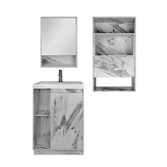 Combo Gabinete De Baño DUBLÍN Mueble Sobre WC Y Botiquin.