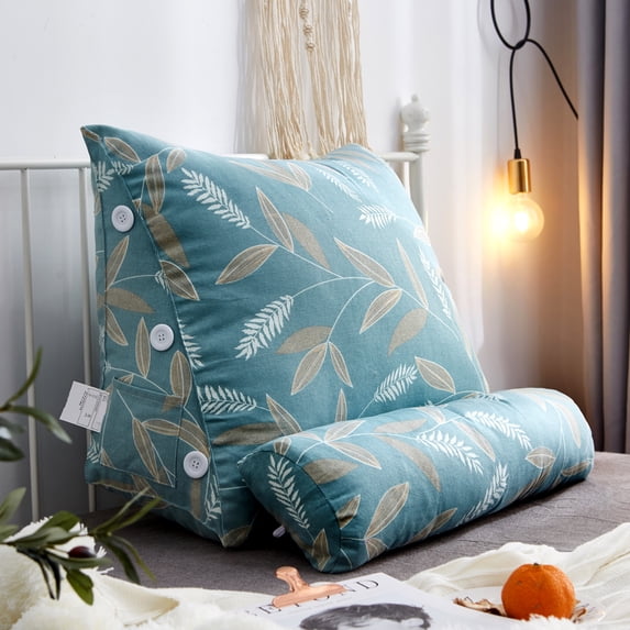 Medium/Large Size Wedge Shaped Reading and TV Pillow with Adjustable Neck Pillow, 17.7*19.7*8.7inch/23.6*19.7*8.7inch