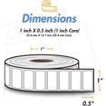 thumbnail image 4 of LAICAIW 1" x 0.5" Direct Thermal Label-Compatible with Rollo Label Printer & Zebra Desktop Printers \u2013 1\u201d Core, Adhesive Perforated All Purpose Postage QR Barcode Shipping Label-20 Rolls, 2, 4 of 7