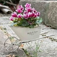 thumbnail image 6 of Iron Wheelbarrow Planter Vintage Rustic Metal Flower Pot for Garden Patio Balcony Courtyard Outdoor Decor Gift for Gardeners, 6 of 8