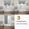 thumbnail image 5 of Topchances Modern Gingham Rod Pocket Curtain,  Room Darkening Tie-Up Shade, 42" x 63", Dark Gray, 5 of 9