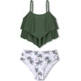thumbnail image 1 of Girls Swimsuit 2 Piece Bikini Set Tiered Ruffled, 1 of 7