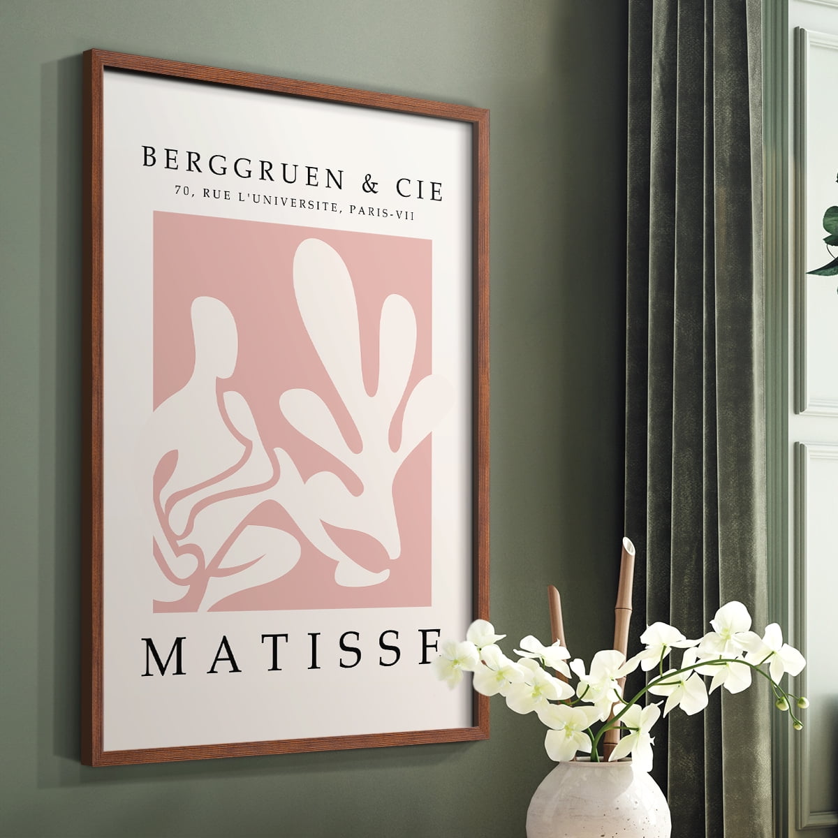 Matisse CXXXI Framed Print in Brown Solid Wood 11 x 14 Framed Print