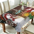 thumbnail image 4 of 60"x90" Christmas Snowman Tablecloth, Waterproof Washable Polyester Square Table Cover Durable Tablecloth for Kitchen Dining Table Party Decor, 4 of 7