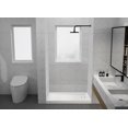 thumbnail image 2 of Aqua Eden Dominica Right Drain 60" x 32" Single Threshold Rectangular Shower Base, White, 2 of 3